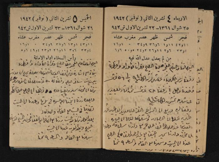Abdel-Rahman al-Haj Ibrahim Diaries, Tulkarm, 1942