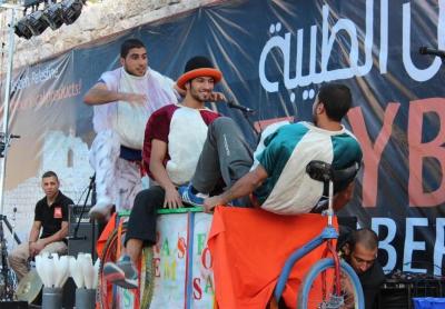 A Glimpse of a Performance by the Palestinian Circus School at the Taybeh Festival