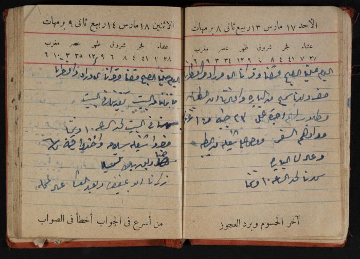 مذكرات عبد الرحمن الحاج إابراهيم، طولكرم، 1946