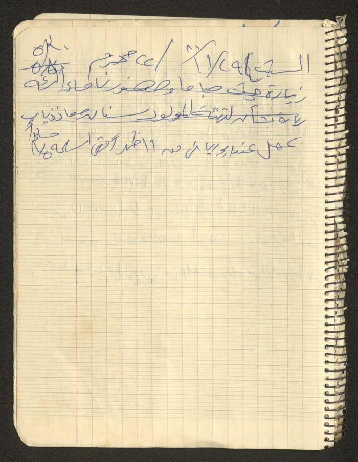 يوميات محمود خريشة، ذنابة- طولكرم، 1980