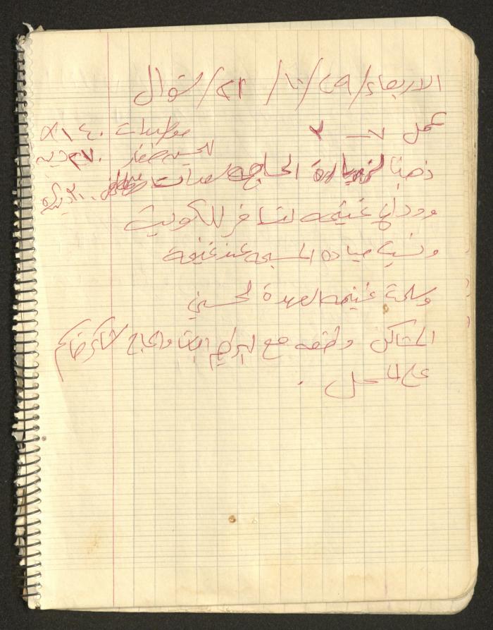 يوميات محمود خريشة، ذنابة- طولكرم، 1980