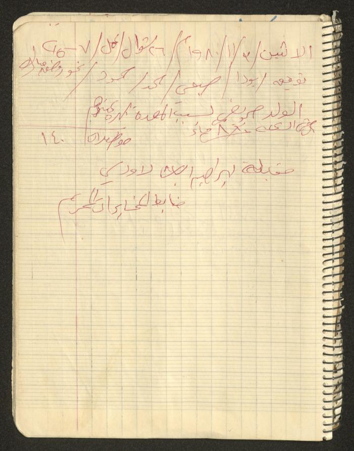 يوميات محمود خريشة، ذنابة- طولكرم، 1980