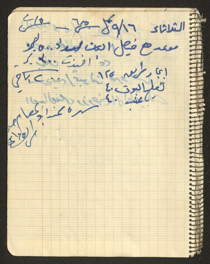 يوميات محمود خريشة، ذنابة- طولكرم، 1980