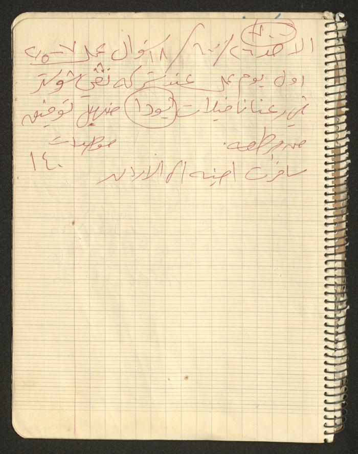 يوميات محمود خريشة، ذنابة- طولكرم، 1980