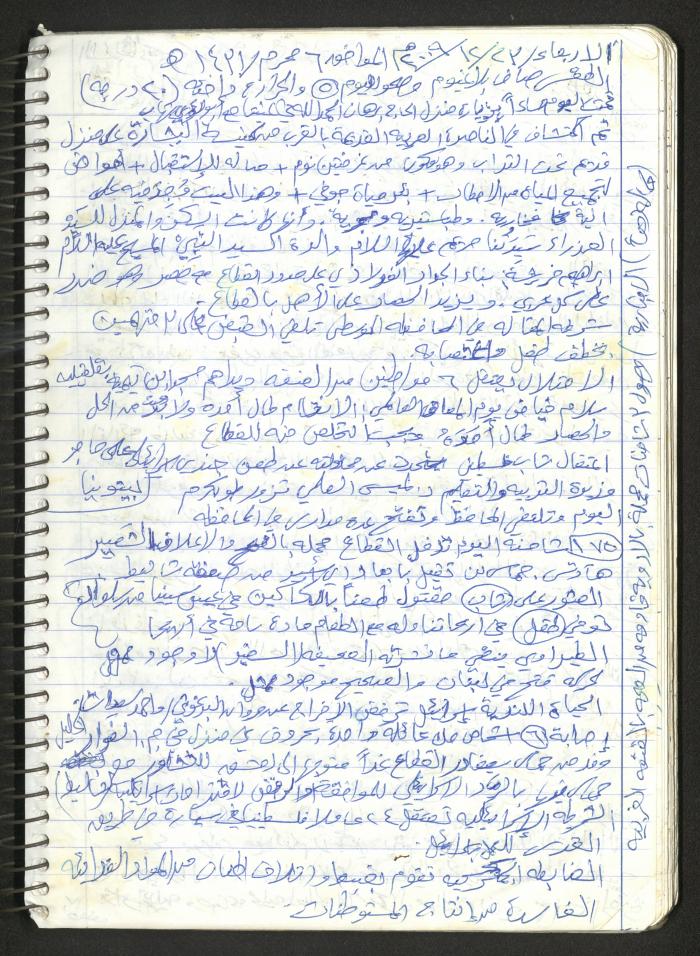 Mahmoud Khreisheh Diaries, Thinnaba- Tulkarm, 2009