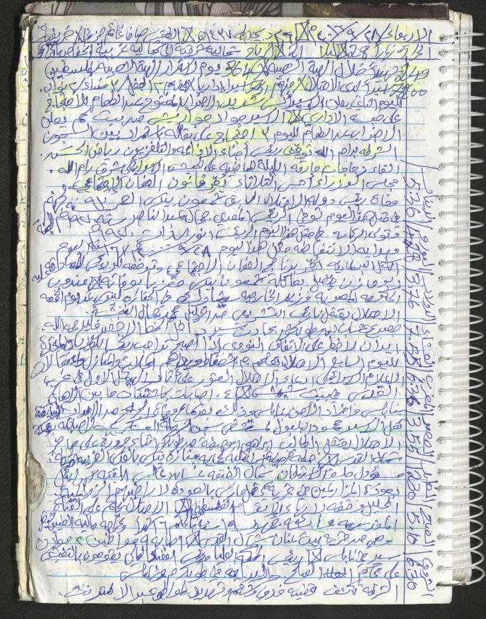 Mahmoud Khreisheh Diaries, Thinnaba- Tulkarm, 2016