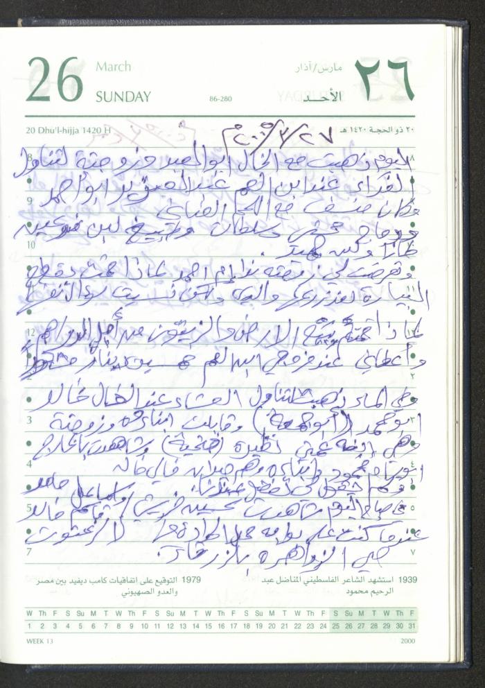Mahmoud Khreisheh Diaries, Thinnaba- Tulkarm, 2005 