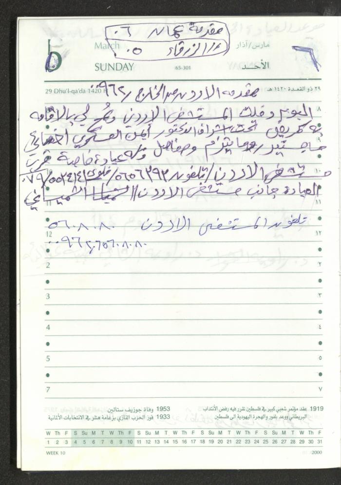 Mahmoud Khreisheh Diaries, Thinnaba- Tulkarm, 2005 