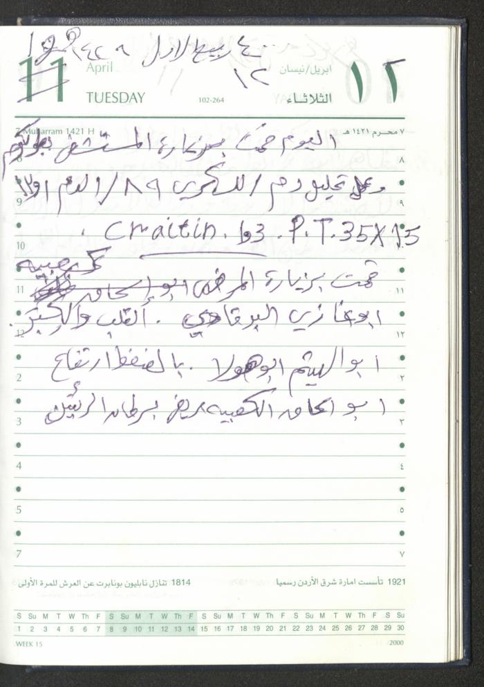 Mahmoud Khreisheh Diaries, Thinnaba- Tulkarm, 2005 