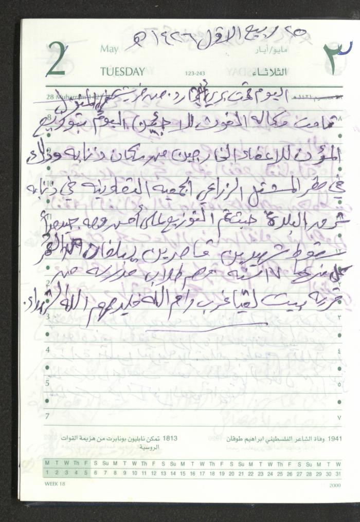 Mahmoud Khreisheh Diaries, Thinnaba- Tulkarm, 2005 