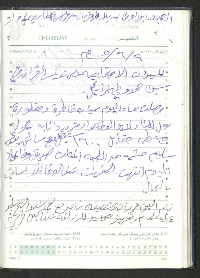 Mahmoud Khreisheh Diaries, Thinnaba- Tulkarm, 2005 