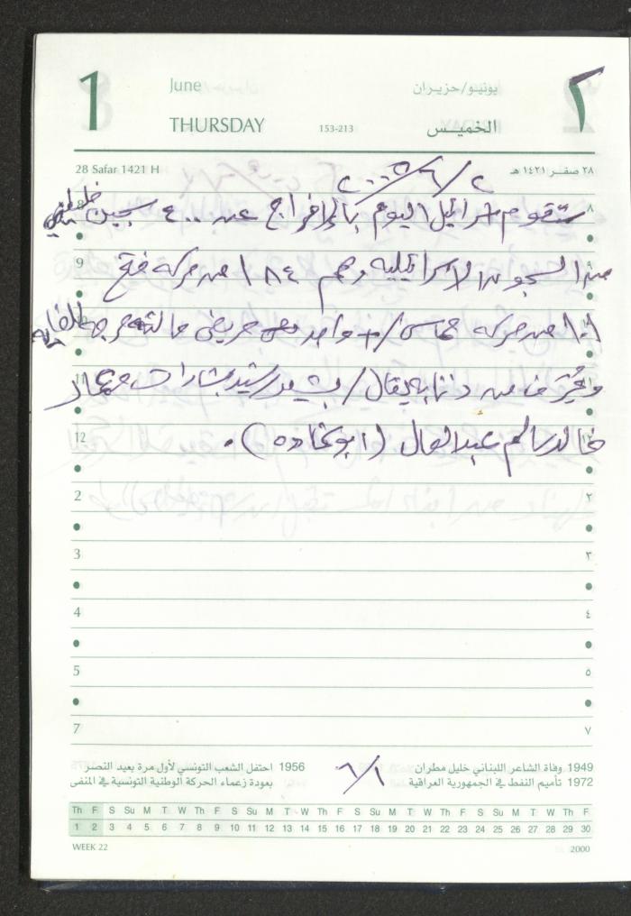 Mahmoud Khreisheh Diaries, Thinnaba- Tulkarm, 2005 