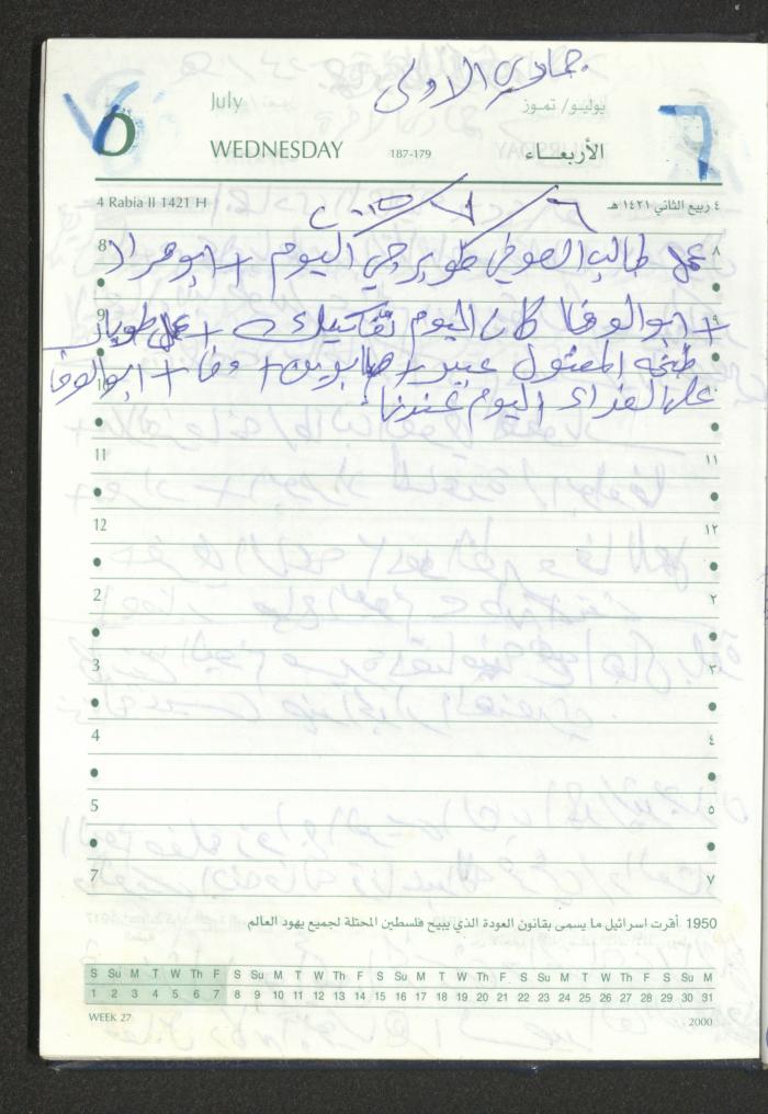 Mahmoud Khreisheh Diaries, Thinnaba- Tulkarm, 2005 