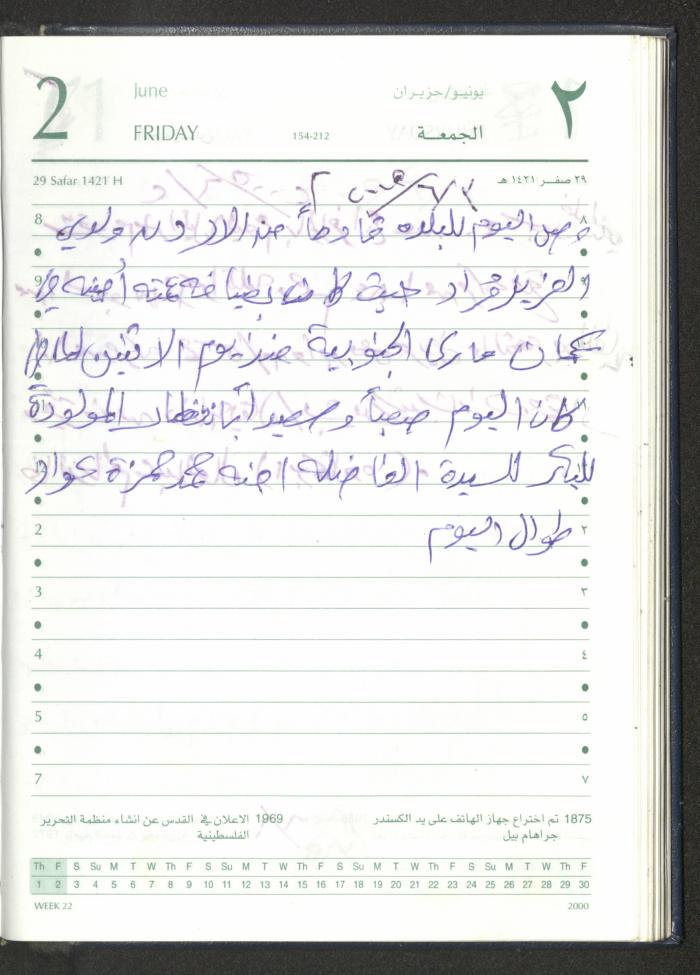 Mahmoud Khreisheh Diaries, Thinnaba- Tulkarm, 2005 