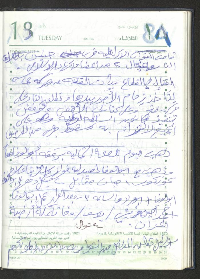Mahmoud Khreisheh Diaries, Thinnaba- Tulkarm, 2005 