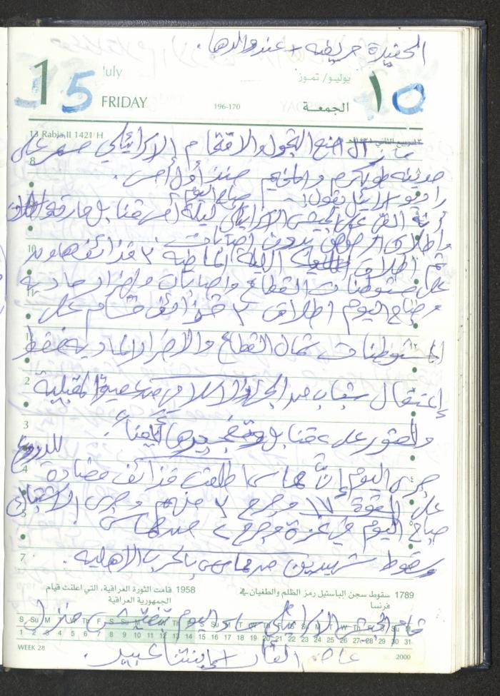 Mahmoud Khreisheh Diaries, Thinnaba- Tulkarm, 2005 