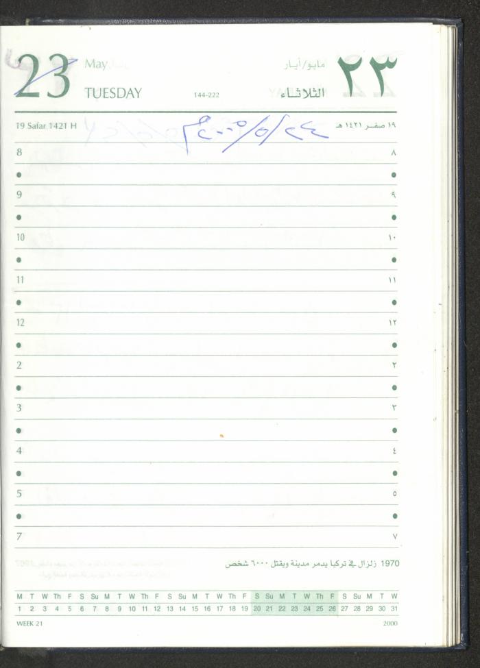 Mahmoud Khreisheh Diaries, Thinnaba- Tulkarm, 2005 