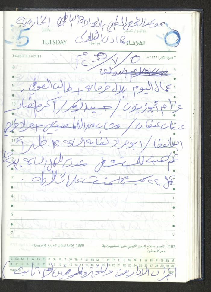 Mahmoud Khreisheh Diaries, Thinnaba- Tulkarm, 2005 