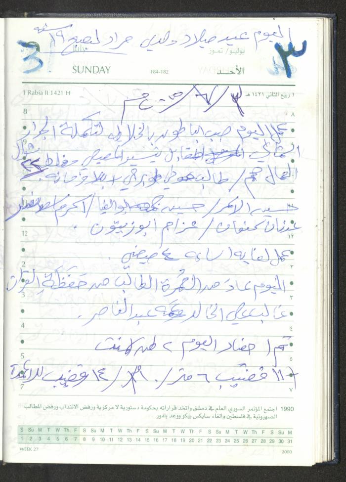 Mahmoud Khreisheh Diaries, Thinnaba- Tulkarm, 2005 