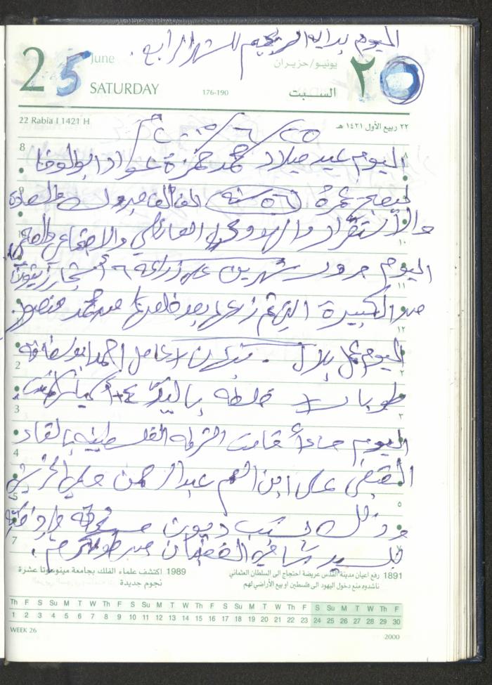 Mahmoud Khreisheh Diaries, Thinnaba- Tulkarm, 2005 