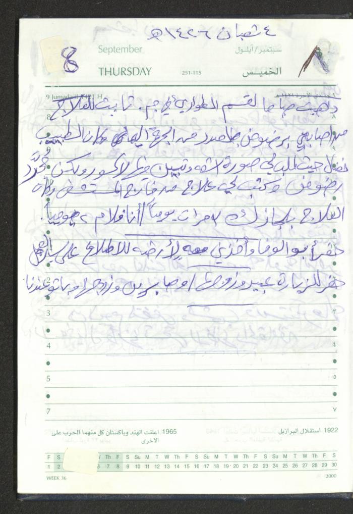 Mahmoud Khreisheh Diaries, Thinnaba- Tulkarm, 2005 