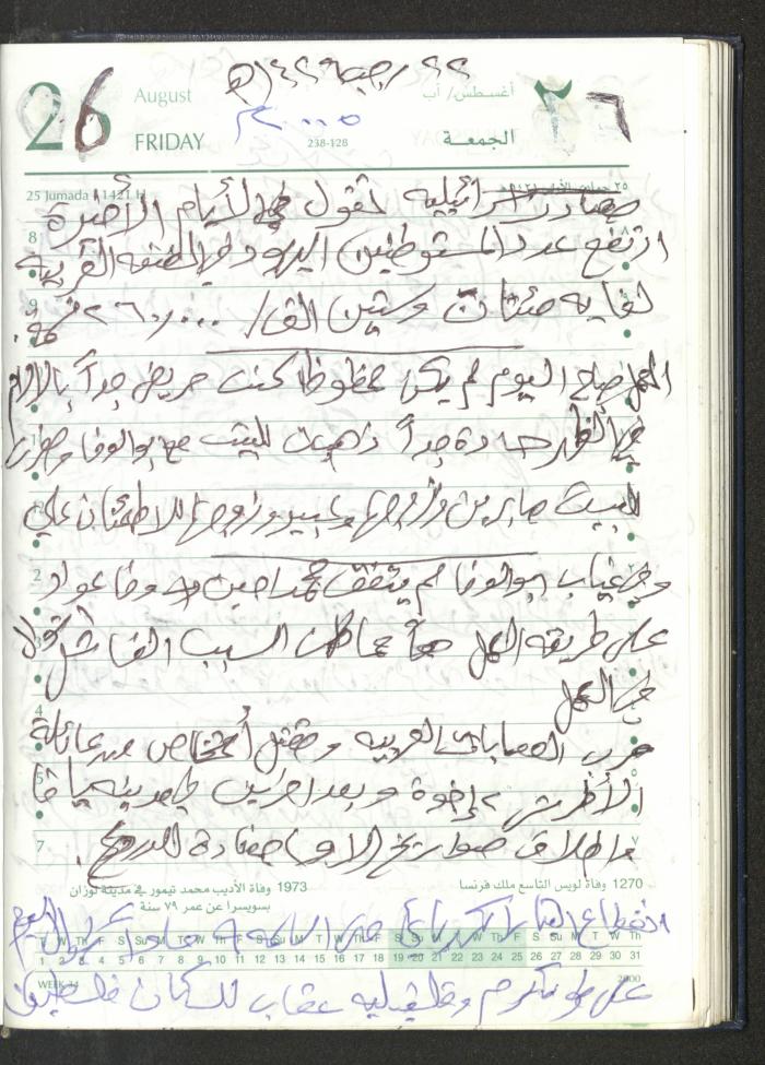 Mahmoud Khreisheh Diaries, Thinnaba- Tulkarm, 2005 