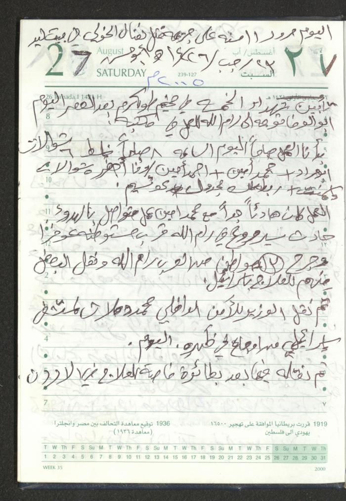 Mahmoud Khreisheh Diaries, Thinnaba- Tulkarm, 2005 