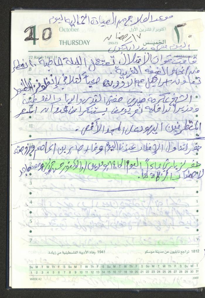 Mahmoud Khreisheh Diaries, Thinnaba- Tulkarm, 2005 