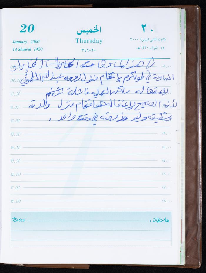 Mahmoud Khreisheh Diaries, Thinnaba- Tulkarm, 2000