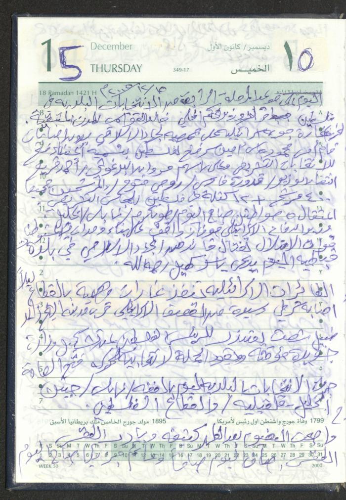 Mahmoud Khreisheh Diaries, Thinnaba- Tulkarm, 2005 