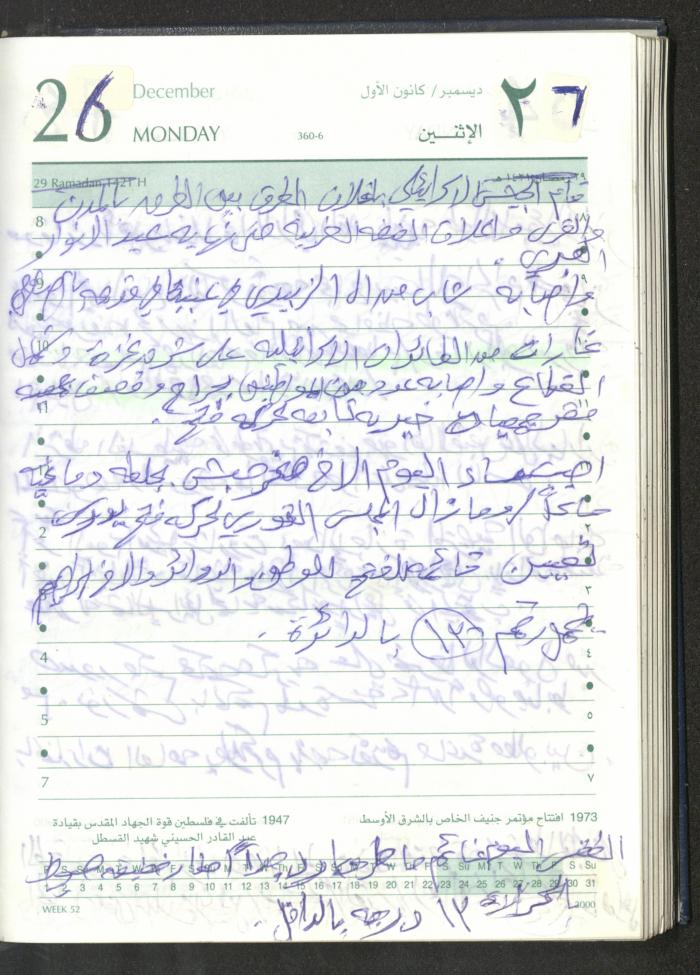 Mahmoud Khreisheh Diaries, Thinnaba- Tulkarm, 2005 