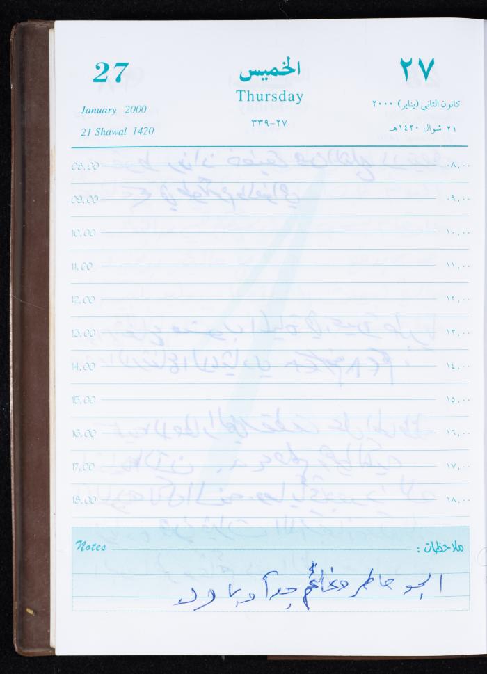 Mahmoud Khreisheh Diaries, Thinnaba- Tulkarm, 2000