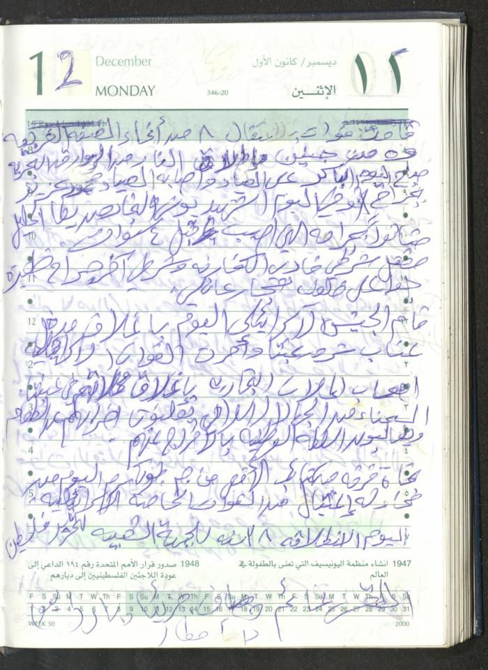 Mahmoud Khreisheh Diaries, Thinnaba- Tulkarm, 2005 
