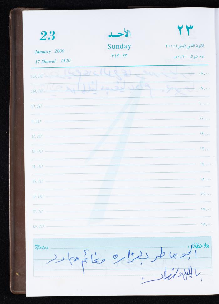 Mahmoud Khreisheh Diaries, Thinnaba- Tulkarm, 2000