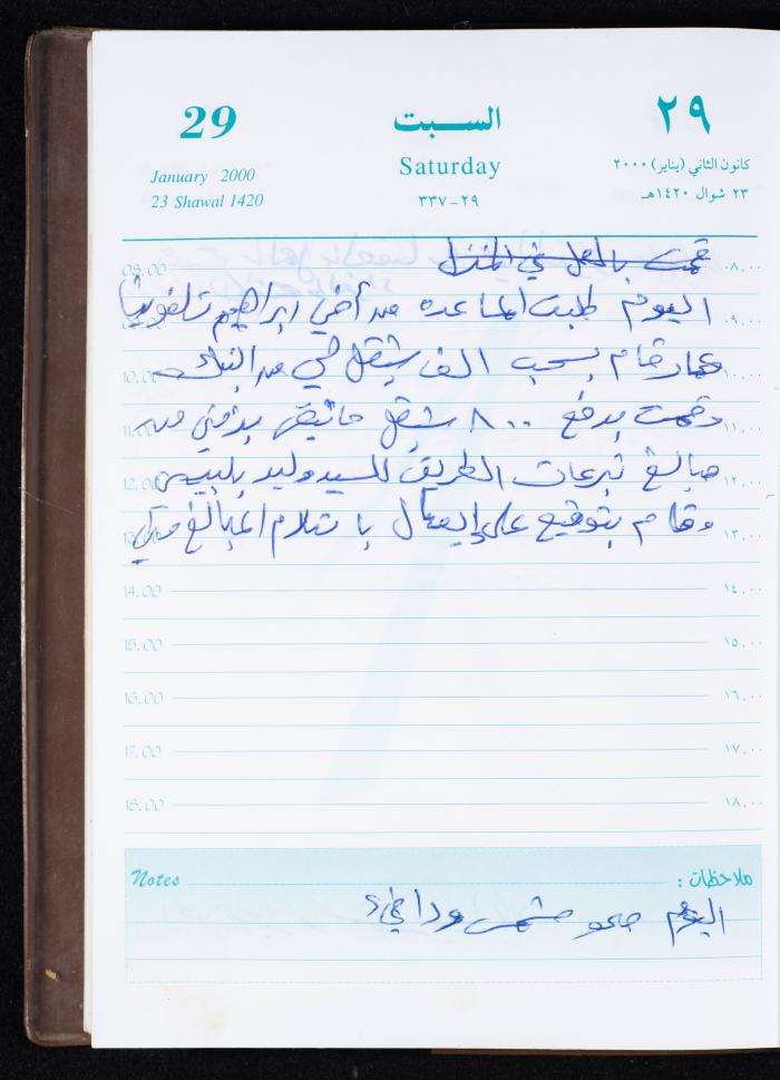 Mahmoud Khreisheh Diaries, Thinnaba- Tulkarm, 2000