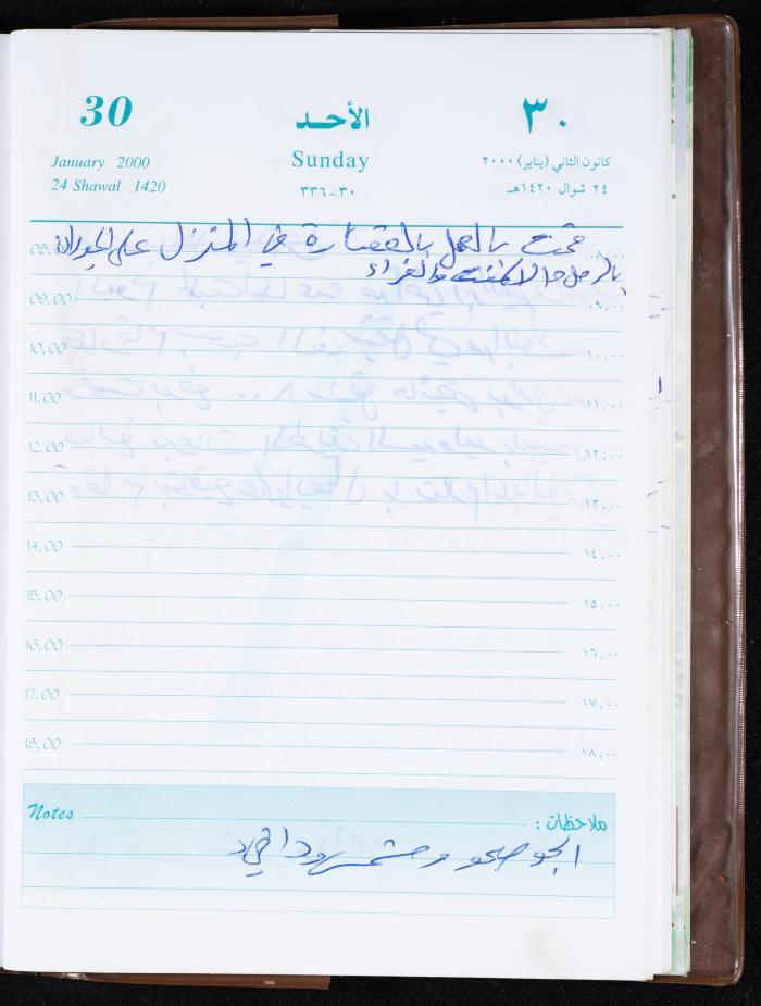 Mahmoud Khreisheh Diaries, Thinnaba- Tulkarm, 2000