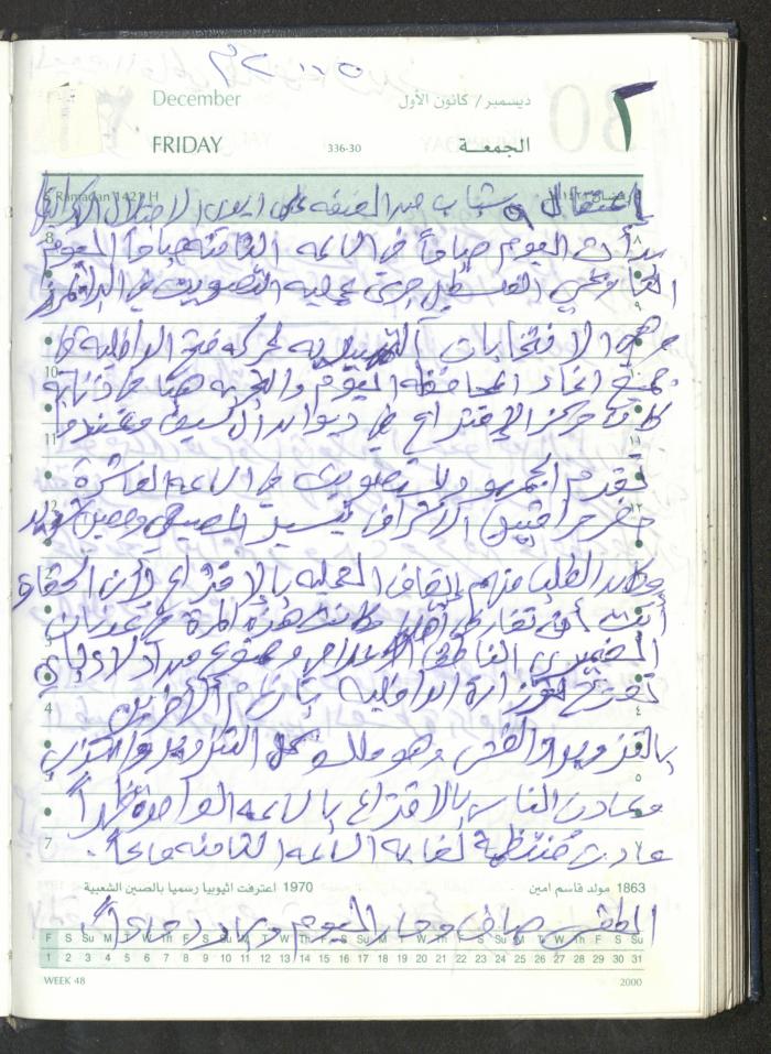 Mahmoud Khreisheh Diaries, Thinnaba- Tulkarm, 2005 