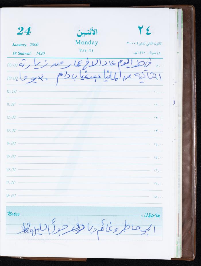 Mahmoud Khreisheh Diaries, Thinnaba- Tulkarm, 2000