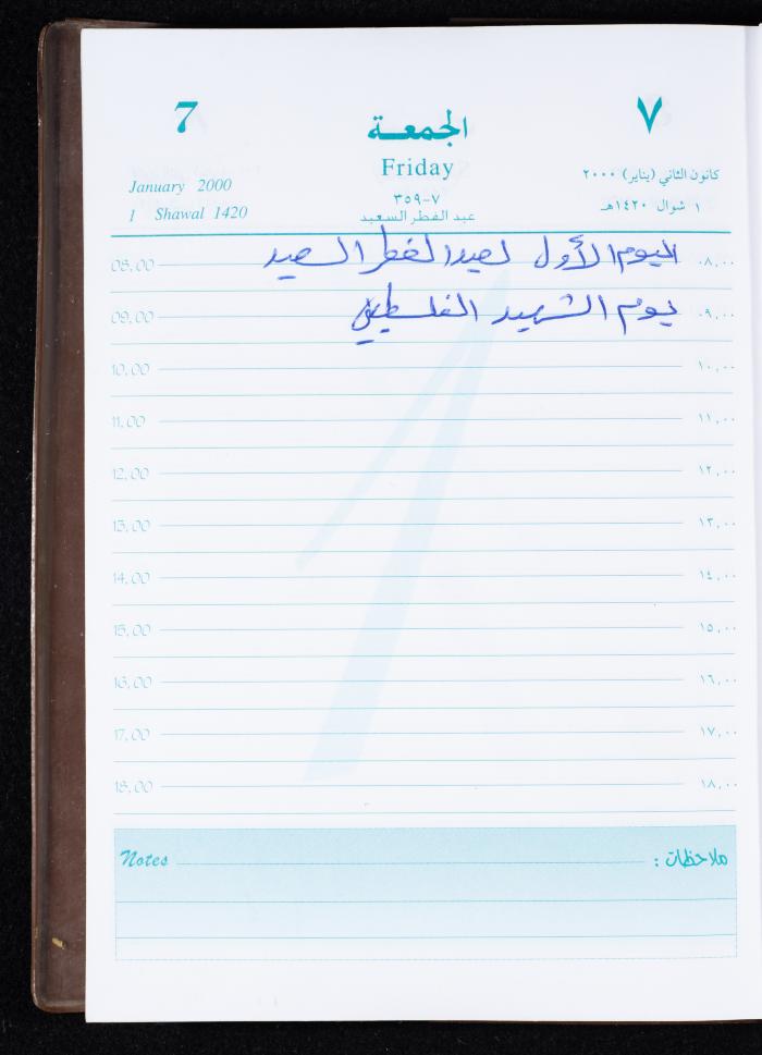 Mahmoud Khreisheh Diaries, Thinnaba- Tulkarm, 2000