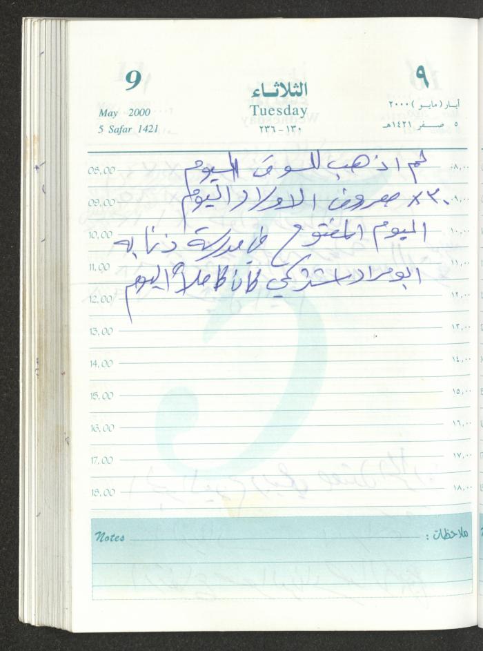 Mahmoud Khreisheh Diaries, Thinnaba- Tulkarm, 2000