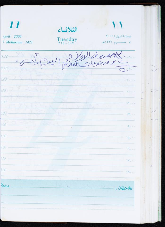 Mahmoud Khreisheh Diaries, Thinnaba- Tulkarm, 2000