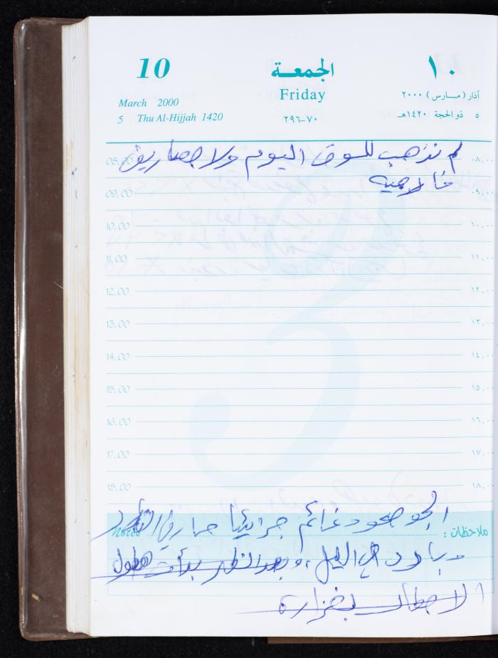 Mahmoud Khreisheh Diaries, Thinnaba- Tulkarm, 2000