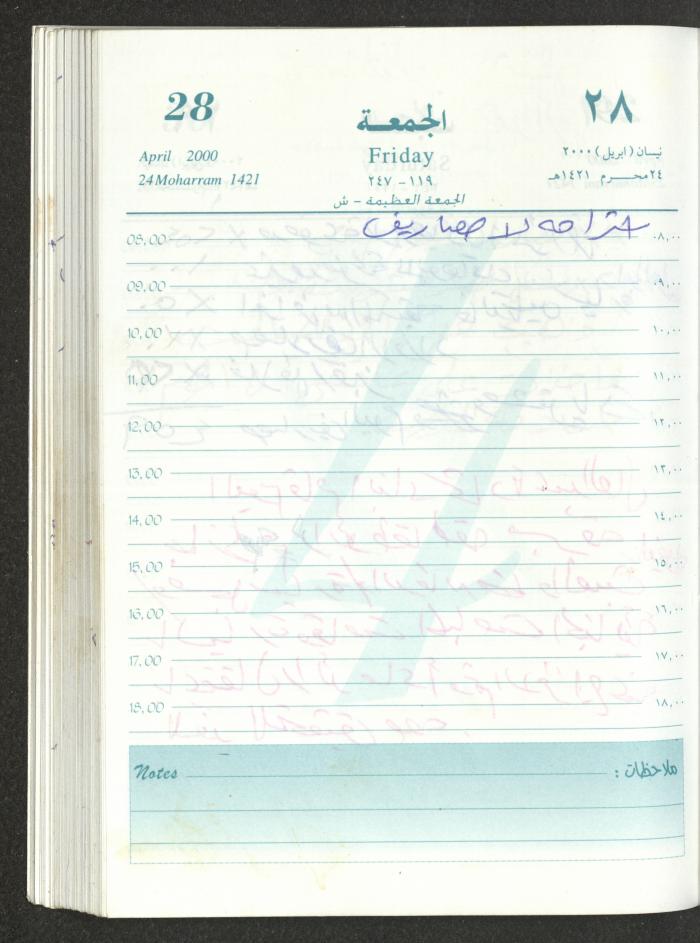 Mahmoud Khreisheh Diaries, Thinnaba- Tulkarm, 2000