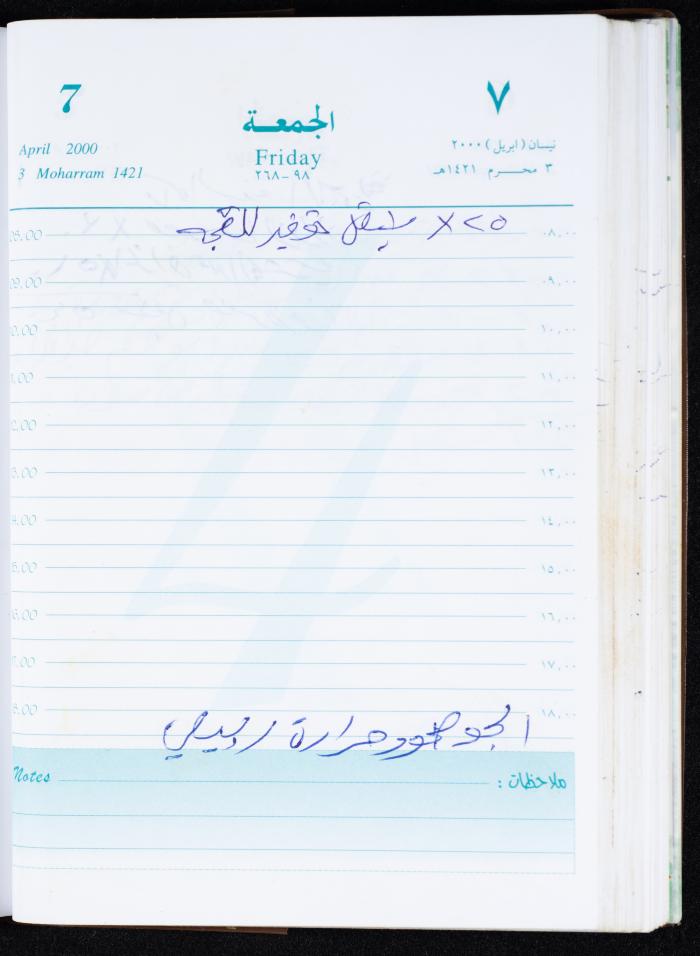 Mahmoud Khreisheh Diaries, Thinnaba- Tulkarm, 2000