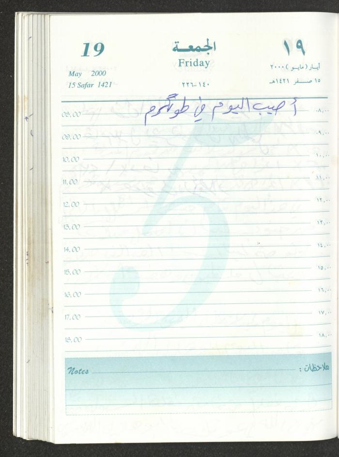 Mahmoud Khreisheh Diaries, Thinnaba- Tulkarm, 2000