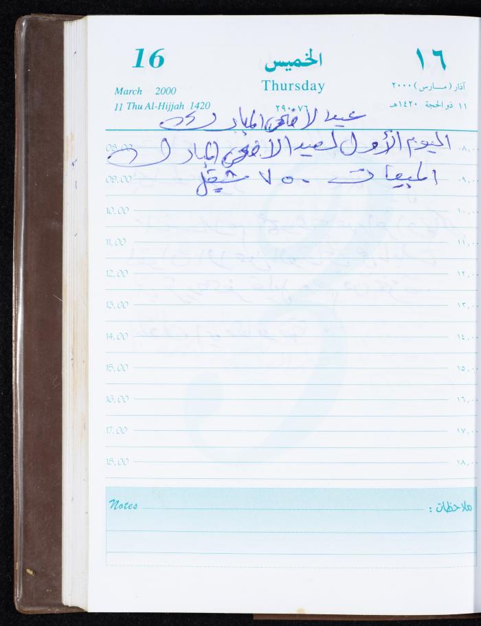 Mahmoud Khreisheh Diaries, Thinnaba- Tulkarm, 2000