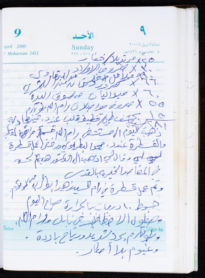 Mahmoud Khreisheh Diaries, Thinnaba- Tulkarm, 2000