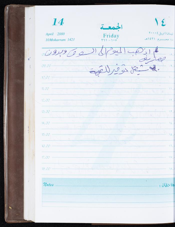 Mahmoud Khreisheh Diaries, Thinnaba- Tulkarm, 2000