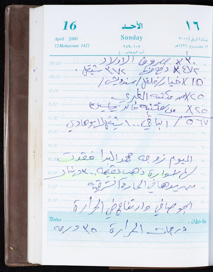 Mahmoud Khreisheh Diaries, Thinnaba- Tulkarm, 2000