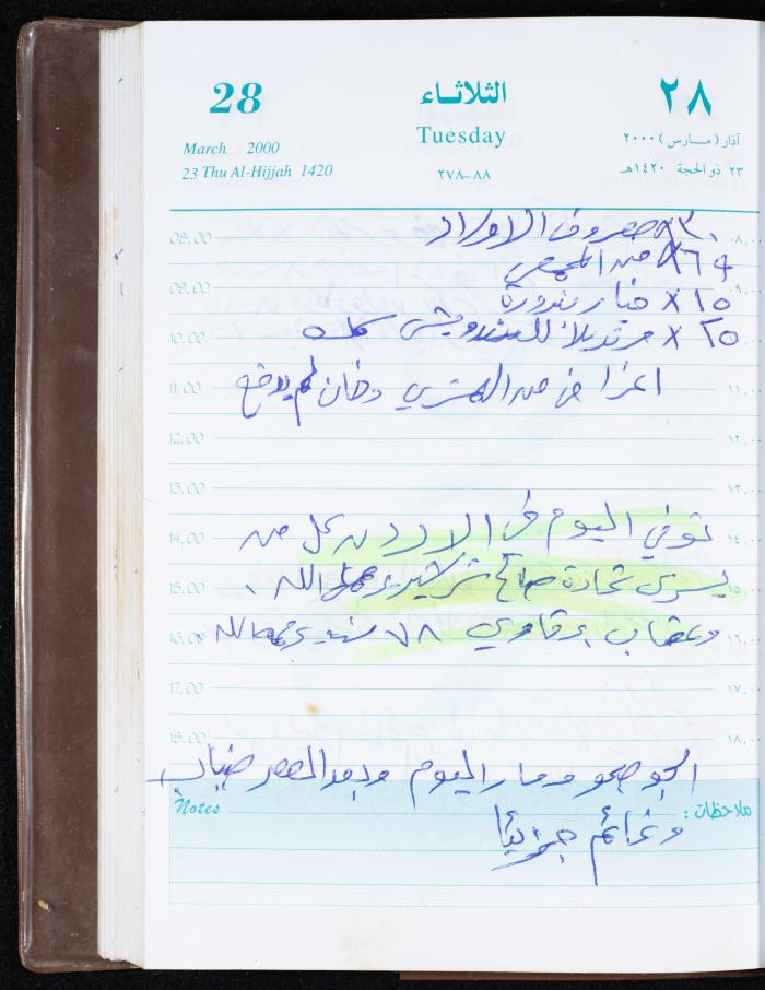 Mahmoud Khreisheh Diaries, Thinnaba- Tulkarm, 2000